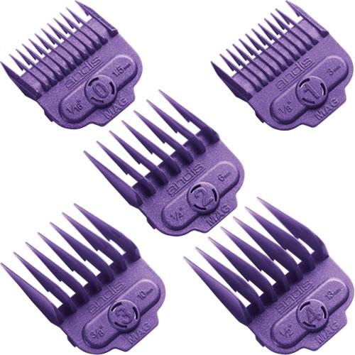 Andis Small Nano Silver Magnetic Comb Set #0 to #4