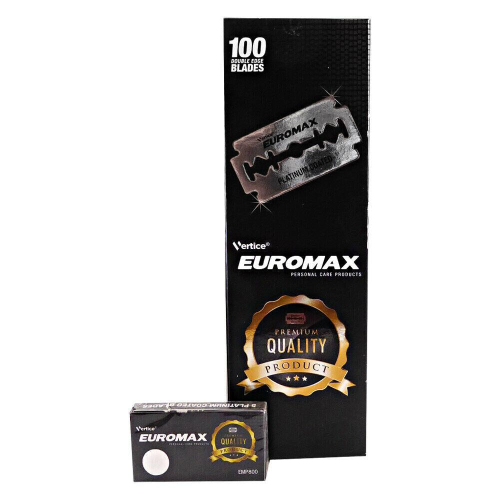 Euromax Platinum Coated Double Edge Razor Blades 100pk