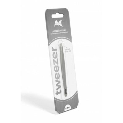 Artist's Choice Silver Tweezer Arched Slant Tip AC-TW13