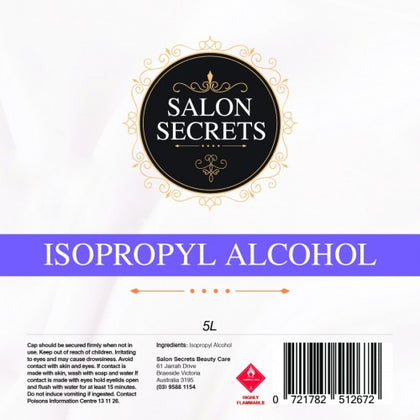 Salon Secrets Isopropyl Alcohol 5 Litre