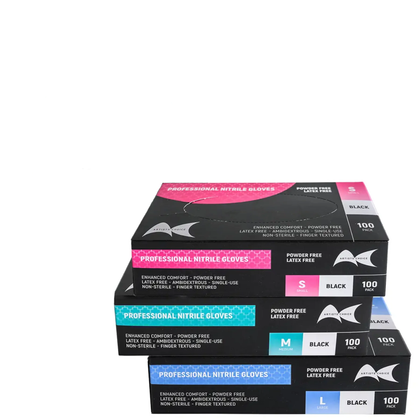 Artist's Choice Professional Nitrile Gloves (Pink and Black))