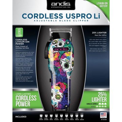 Andis Cordless US Pro Li Clipper - Sugar Skull