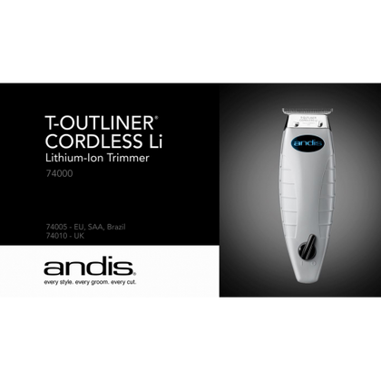 Andis Cordless T Outliner Lithium Ion Trimmer