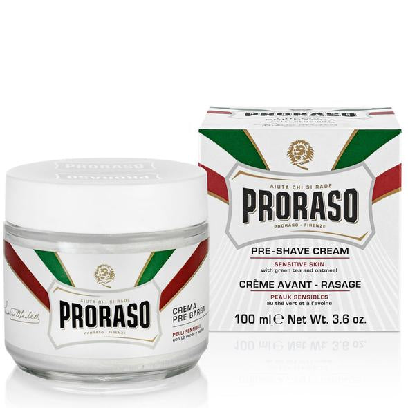 Proraso Green Tea and Oatmeal Sensitive Pre-Shave Cream 100ml