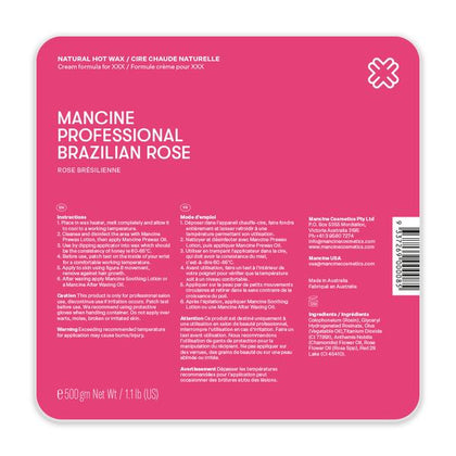 Mancine Brazilian Rose Hot Wax 500gm