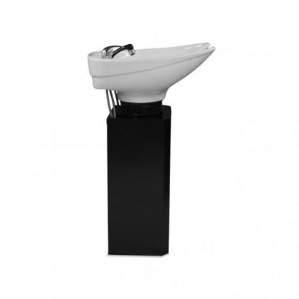 Iris Shallow Ceramic Wash Unit on Stand with Tap Set