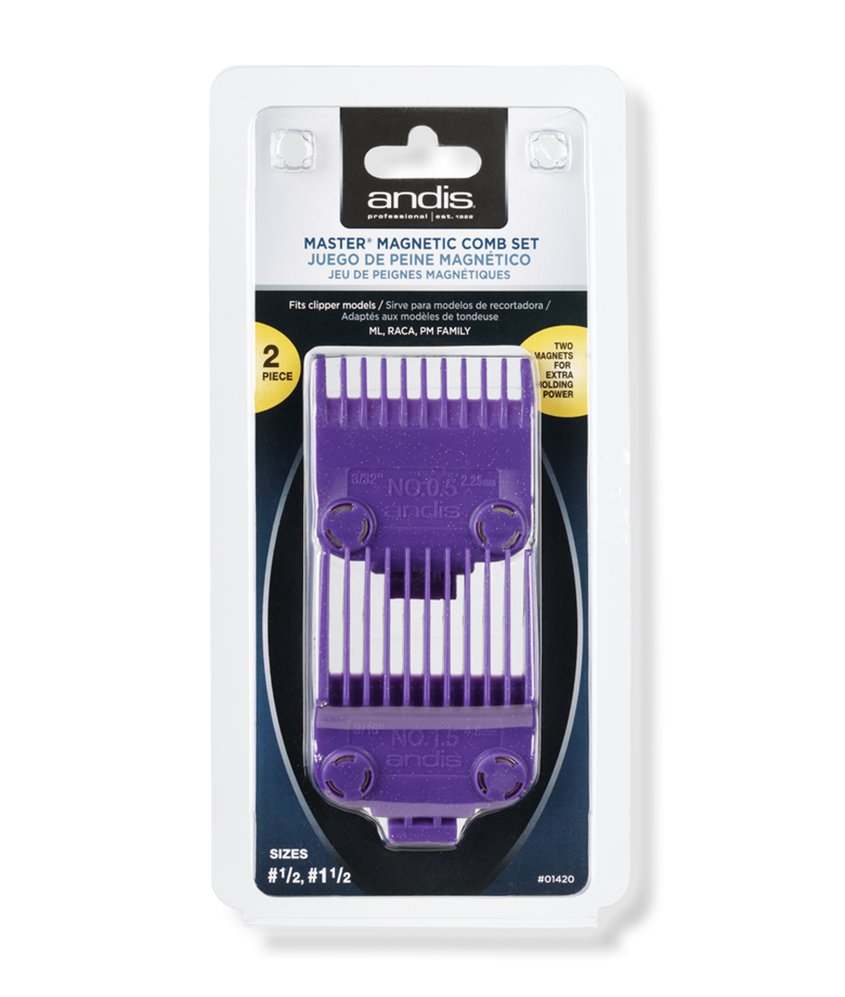 Andis Master Magnetic Comb Set #.05, #1.5