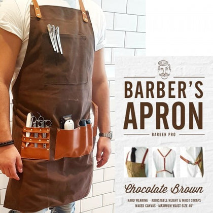 Barber Pro Barber's Apron Chocolate Brown