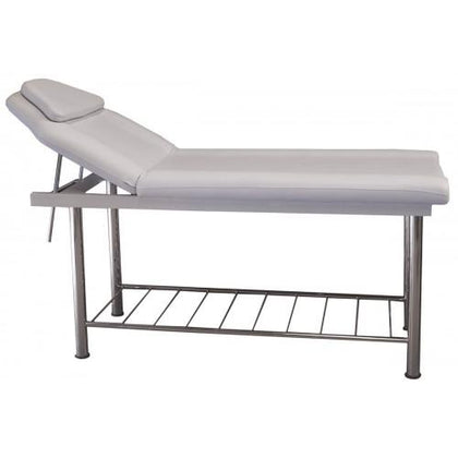 Coco Contour Bed with Rack Chrome Legs White 120 kg