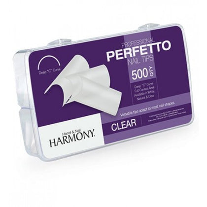 Harmony Perfetto Nail Tips Clear 500 Pcs